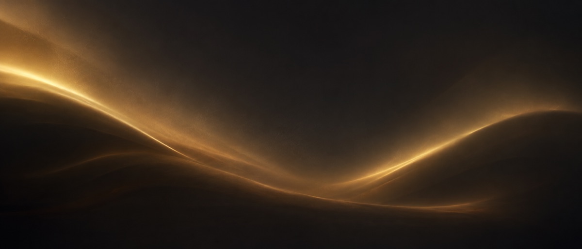 Suaves ondas de cálida luz dorada